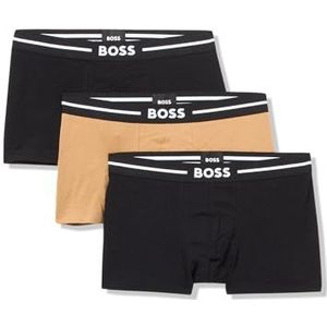 BOSS heren zwembroek, zwart/iconic camel/zwart, S