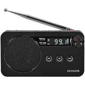 Aiwa - RS-77PLL/BK - Draagbare Radio - Zwart - Radio CD MP3