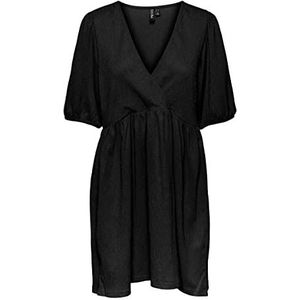 PCLUNA SS V-hals Short Dress SA BC, zwart, XL