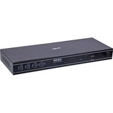Inline KVM Switch 4-voudige HDMI 2.1, 8K @60Hz, USB 3.2, HDR10+, Dolby Atmos, IR & Hotkey controle, RS-232, HDMI schakelaar voor 4 pc's, 57885D