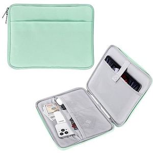 MoKo 9-11 Inch Tablet Sleeve, Protective Carrying Bag with Two Compartments Fits New iPad Air/Pro 11 inch 2024, iPad Air 5/4th 10.9, iPad 9/8/7th 10.2, iPad 10th 10.9, Tab S8/S9 11, Mint Green