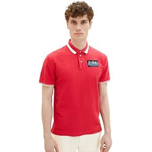TOM TAILOR Heren 1036340 Poloshirt, 31045-Soft Berry Red, L, 31045 - Soft Berry Red, L