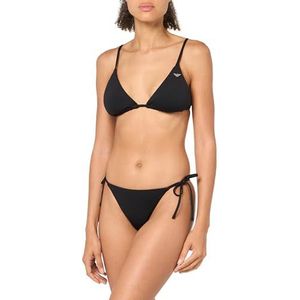Emporio Armani Braziliaanse bikiniset met driehoekige en string voor dames, Zwart, M