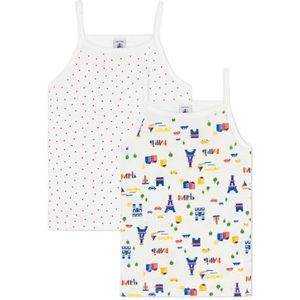 Petit Bateau Parijs-bedrukte katoenen kinderhemden met bandjes, Variant 1:, 5 Jaren