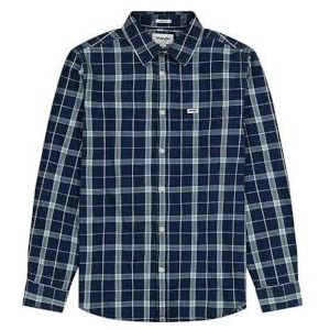 Wrangler 1 x shirt voor heren, Green Indigo, L