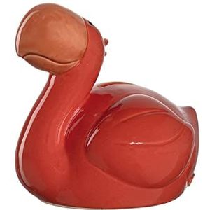 Spaarpot BAMBINI 12 cm rood flamingo, 039196