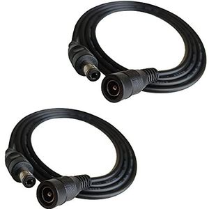 DZYDZR 2 stuks 1 meter 5,5 x 2,1 mm DC 12 V adapterkabel kabel mannelijk naar vrouwelijk voor CCTV camera (3.3ft)