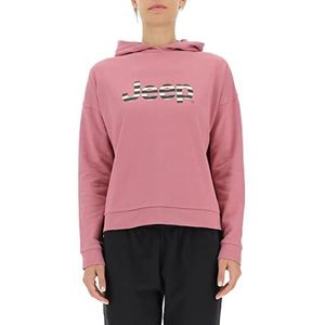 Jeep O102609-P490 J Cropped sweatshirt met capuchon gestreepte print J22W dames Dusty Rose XL