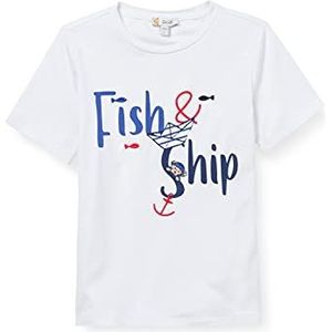 Steiff T-shirt voor jongens, wit (bright white), 80 cm