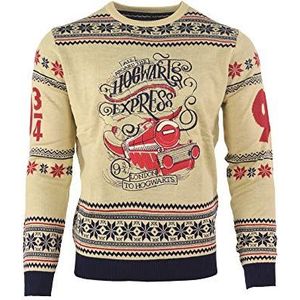 Officiële Harry Potter Zweinstein Express Kerst Jumpers voor mannen of vrouwen – Lelijke Nieuwigheid Geschenken Xmas Jumper – Unisex gebreide trui ontwerp