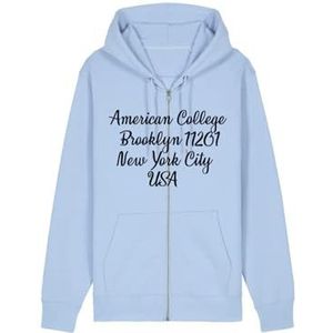 AMERICAN COLLEGE USA Sweatshirt met ritssluiting, hemelsblauw, 10 jaar, Blauw, 10 ans