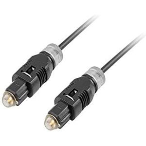 Optische digitale audiokabel (waterdicht, stabiele verbinding, duurzaam), metalen stekker met nylon coating, compatibel met Soundbars, TV, PS4, PS5, Xbox, Samsung, LG, Vizio (3 m, zwart)