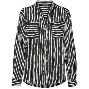 Vero Moda Damesblouse 10275283, zwart/strepen: mara, S