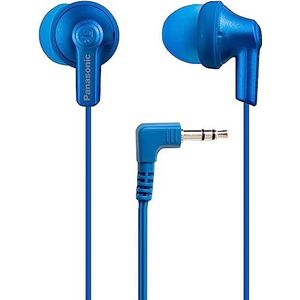 Panasonic ErgoFit bedrade hoofdtelefoon, RP-HJE120-AA, comfortabele pasvorm, in-ear hoofdtelefoon met helder, dynamisch geluid, metallic blauw