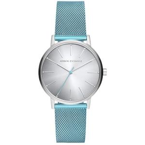 Armani Exchange Dames Analoge Quartz Horloge Met Roestvrij Stalen Band AX5599, Meerkleurig, armband
