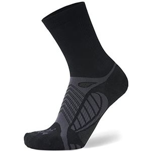 Balega Unisex sokken, 1 stuk, zwart, maat M ultralichte lichte Performance Crew Athletic hardloopsokken voor dames en heren (1 paar), medium, zwart, Medium