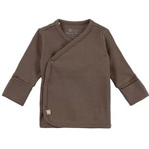 Sterntaler Wikkeljas van ribjersey unisex - babyjas zijdelings geknoopt van katoenweefsel, bruin, 62