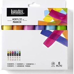 Liquitex 3699246 Professional Paint Marker Set - 3 brede acrylmarkers van kunstenaarskwaliteit, lichtecht - Wide Set 6 x 15mm, Vibrant colour