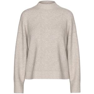 Pieces - Pcmalou Ls High Neck Knit - Trui - Silver Gray