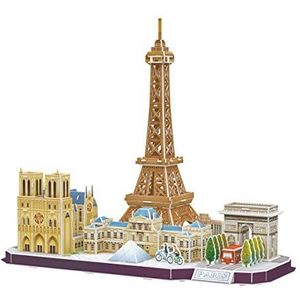 World Brands Eiffeltoren Parijs, puzzel voor volwassenen en kinderen, modelbouw, 3D-puzzel, grappige geschenken, cultuur, reizen uit huis, meerkleurig (MC254H)