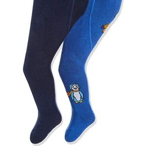 Playshoes Thermische panty pinguïn met conformiteit panty uniseks en jongens, blauw (original 900), 74-80