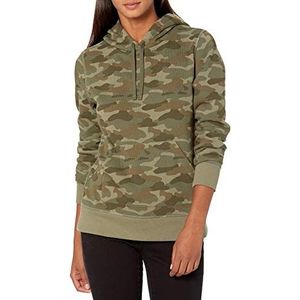 Amazon Essentials Women's Fleecetrui met capuchon (verkrijgbaar in grote maten), Groen Camo, XS