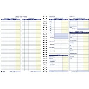 Adams Boekhouding Record Book, Wekelijks formaat, 20 x 28 cm, wit (AFR70)