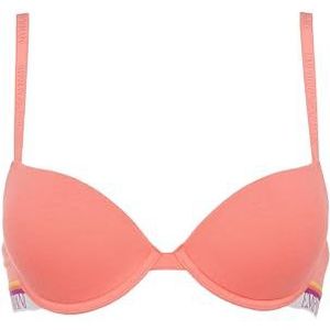 EMPORIO ARMANI Vrouw Logo Band Push Up BH Roze 34, Neon Roze, 75C