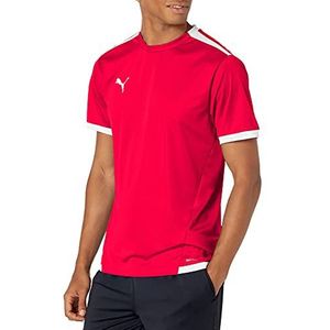 PUMA Heren T-shirt, PUMA Red-Puma Wit, Medium, Puma rood-puma wit, M