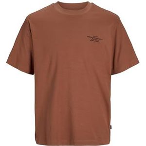 JACK & JONES Heren T-shirt bedrukt T-shirt, Redwood Burl, S