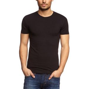Garage Heren Shirt/T-shirt 201 - T-shirt R-hals bodyfit II, zwart (zwart), L
