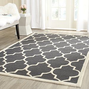 Safavieh - Everly - Vloerkleed - Donkergrijs/Ivoorkleurig - 152 x 91 cm - Wol