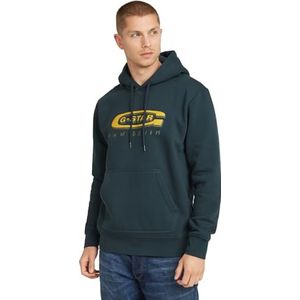 G-Star RAW Old Skool Logo Hooded Sweat Sweat, blauw (Legion Blue D26347-d733-862), XS