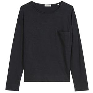 Marc O'Polo - Shirt - Marine - Lange Mouw - Normale Pasvorm