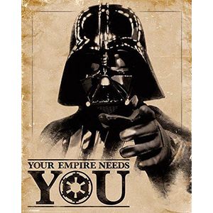 empireposter - Star Wars - Your Empire Needs You - vader - grootte (cm), ca. 40 x 50 - mini-poster, NIEUW -