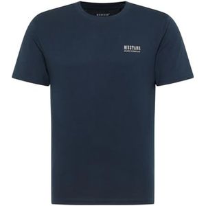 MUSTANG - Austin - T-shirt - Navy - Korte Mouwen - Regular Fit
