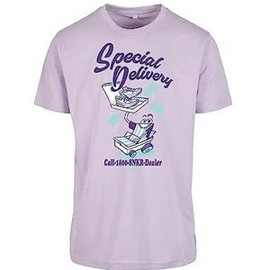 Mister Tee Heren T-shirt Special Delivery Tee, print T-shirt voor mannen, grafisch T-shirt, streetwear, lila (lilac), S