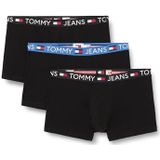 Tommy Jeans Heren 3P Trunk Wb Blck/Blck/Empr Blu XXL, Blck/Blck/Empr Blu, XXL