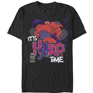 Disney Big Hero 6 Series - Hero Time Baymax Unisex Crew neck T-Shirt Black S