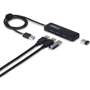 StarTech.com 4-Port USB-A Hub, 5Gbps, Bus Powered, USB-A naar Mini Hub, Lange 61cm Host Kabel, 70% PCR Kunststof