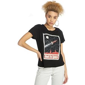 Mister Tee Dames Road to Space Box Tee T-shirt, zwart, XS, zwart, XS