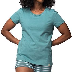 greenjama Dames T-shirt van single jersey, GOTS-gecertificeerd pyjamabop, topaas, 42, Topaz, 42