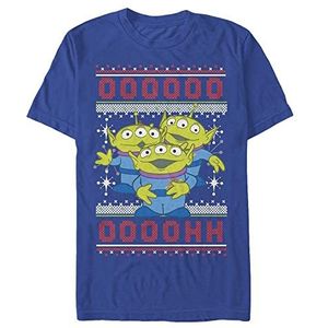 Disney Unisex Toy Story-Oooh Presents Organic Short Sleeve T-Shirt, Bright Blue, M, bright blue, M