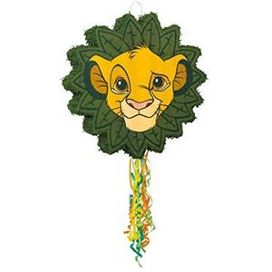 Unique 65088 Cardstock Disney Lion King Shaped Pull String Pinata | 1 Pc