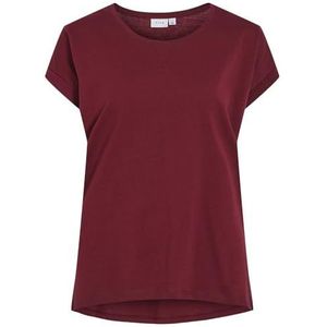 Vila Vidreamers New Pure noos T-shirt voor dames, Cabernet, S