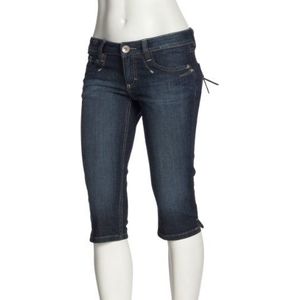 edc by ESPRIT E40007 dames jeansbroek/capri & 7/8, blauw (Dk Stone Denim)., 28 NL