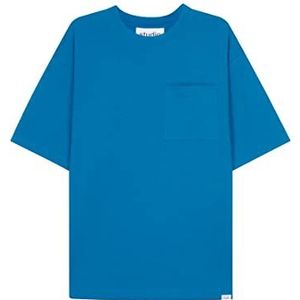 Seidensticker Studio Ronde hals T-shirt oversized - oversized - gemakkelijk te strijken - ronde hals - korte mouwen - unisex - 100% katoen, turquoise, XXL