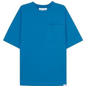 Seidensticker Studio Ronde hals T-shirt oversized - oversized - gemakkelijk te strijken - ronde hals - korte mouwen - unisex - 100% katoen, turquoise, XXL