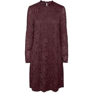 Bestseller A/S PCOLLINE LS LACE Dress NOOS BC, tawny port, S