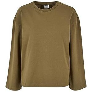 Urban Classics - Organic Oversized Longsleeve top - Olijfgroen